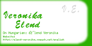 veronika elend business card